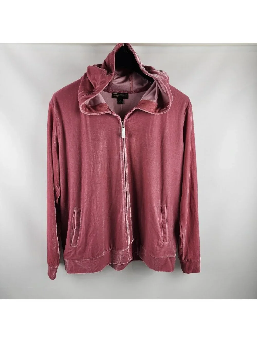 Serena Williams Signature Statement Jacket XL Rose Velour Track Zip Hoodie NWT